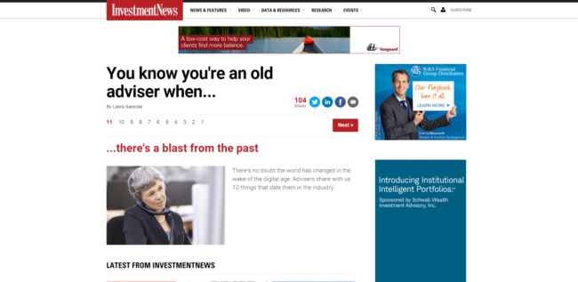 …there s a blast from the past   You know you re an old adviser when… You know you re an old adviser when