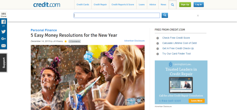 5 Easy Money Resolutions for the New Year Credit.com