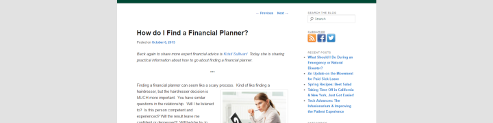 Here is a handy article by yours truly on the Triage Cancer Blog about how to find a financial planner.