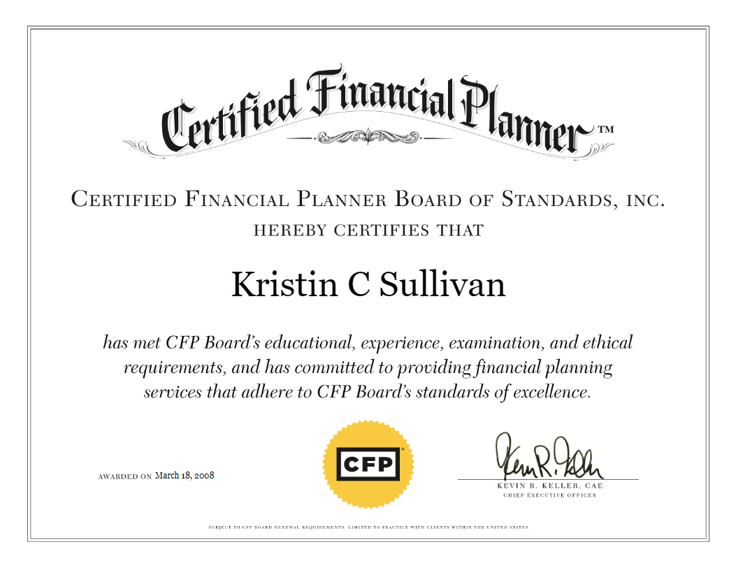 certified financial planner