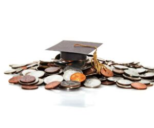 graduation cap with money