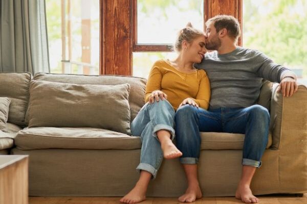 couple sitting on couch