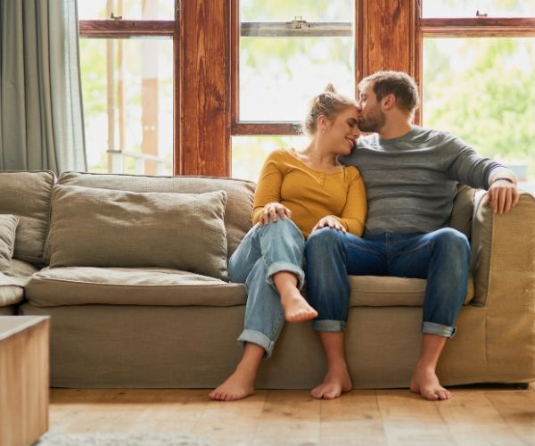 couple sitting on couch